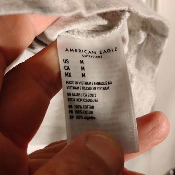 American Eagle vintage vault tshirt mens M Medium gray graphic tee single stitch - Picture 8 of 9